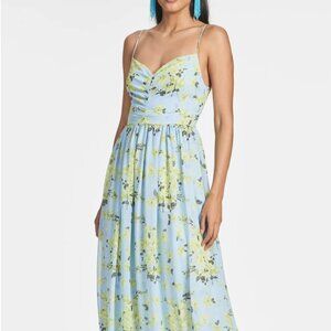 Sachin & Babi Sienna Floral Gown - Sky Citrine Floral - Like New